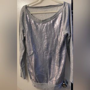 Grey sequin sweatshirt